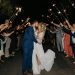A-line lace wedding dress with front slit