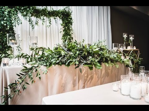 Greenery Filled Wedding Reception – Stage Decor