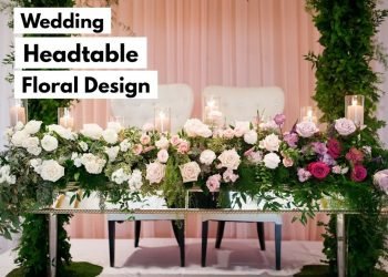 Wedding Head Table Floral Design #floraldesign #flowerdesign #centerpiece
