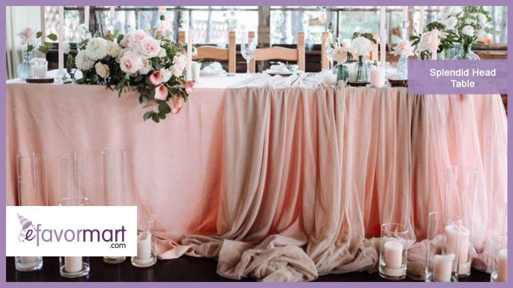Splendid Head Table Setup | Wedding Decoration Ideas | eFavormart.com