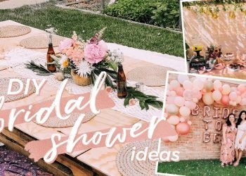 Backyard Bridal Shower Decor and DIY Ideas | Boho Pallet Table, Balloon Arch, & Backdrops