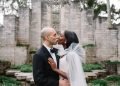micro wedding backyard portrait