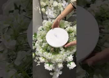 White Wedding Table Centerpieces Floral Ball #floraldesign #flower #luxurywedding #diy #table