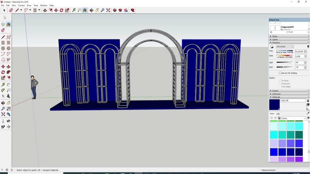 Sketchup Decoration Wedding 04  | 25 | 2021