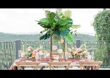 Wedding Centerpiece / Tropical Centerpiece / Palm Centerpiece / Wedding Decoration / 2022018