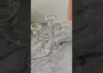 Glass Candelabra 3-arm For Taper Candles Wedding Centerpiecs Table Decoration