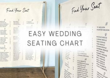Easy Canvas Wedding Seating Chart | Wedding DIY