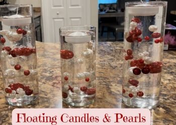 Floating Candles and Pearls Centerpiece | Wedding and Holiday DIY