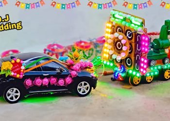 DIY Mini Wedding DJ Road Lights shaadi wala DJ | Creative DJ with Loading Truck Decoration At Home