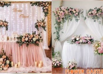 Beautiful Floral Wedding Table Decorations & Arrangements Ideas/Dusty Rose Floral Swag