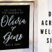 DIY Wedding Sign | Black & White Acrylic w/ Heart  | Cricut Wedding