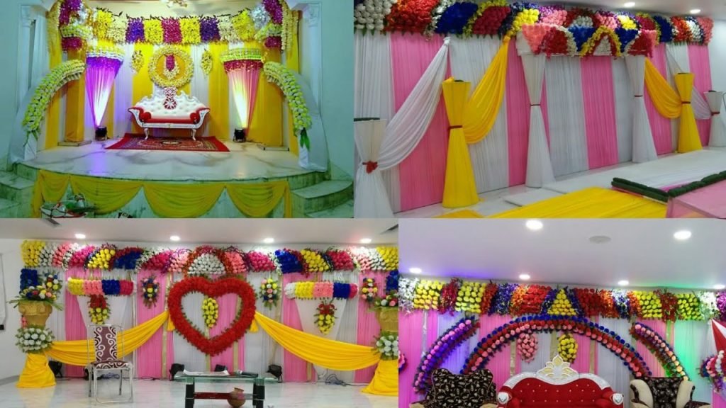 wedding , reception, engagement stage decoration ideas ♥️♥️with flower( part-1)