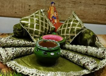 Mehndi Thaal  Decoration at home. wedding decoration Ideas