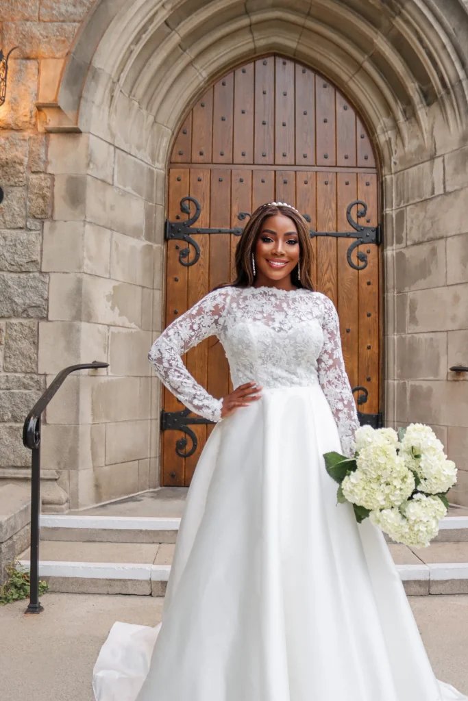 Elegance Meets Modesty: High Neck Modest Wedding Dresses  – Pretty Pleased Love – Wedding Blog