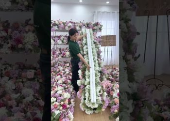 Pink Purple Wedding Backdrop Decor Floral Arrangement Table Centerpieces Ball #diy #wedding #table