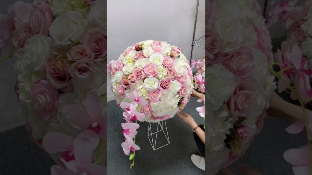 3/4 Large Artificial Flower Ball Silk Table Flower Centerpiece #table #wedding #diy #floraldesign