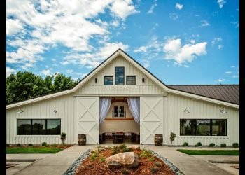 White Open-Air Post and Beam Wedding Venue Tour