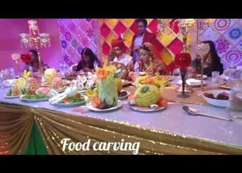 Wedding food table decoration ideas || food display at wedding party