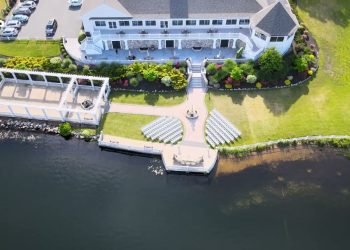 Grand View Mendon MA Wedding Venue drone