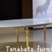 oval shape gold metal leg with glass top wedding table