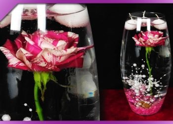DIY Underwater rose, table decoration in vase, wedding centerpiece (ENG Subtitles) – Speed up #563