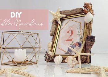DIY Wedding Decor – beach theme table number design