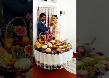 ????????සශ්‍රීක මේසය????????#srilanka #vlog#wedding #prosperity#table#traditional#youtubeshorts#husbandwife#love