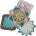 Round/square cotton placemat cup coaster mug kitchen wedding table place mat cloth lace Crochet tea