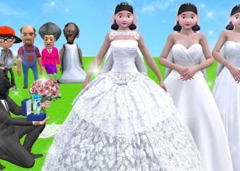 Scary Teacher 3D vs Squid Game Art And Wedding Dress Nice or Error Dressing Room 5 Times Challenge