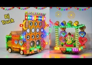 Diy Mini Wedding Dj Navratri Durga Road Lights Murti Visarjan | Mini Dj Truck Decoration Light