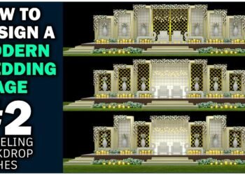 Modern Themed Wedding Stage in 3dsmax Part 2: Modeling Background Arches