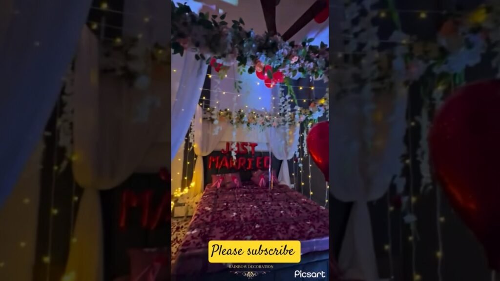 wedding bed design in balloon #wedding #weddingdecoration #decoration #event #party #song #love