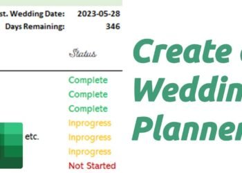 Wedding Planning Checklist – Excel Tutorial