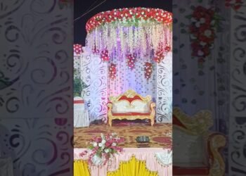 Awesome Stage background design for Wedding #shortvideo #weddingdecor