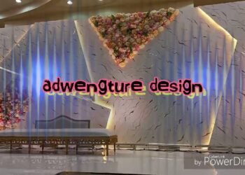 Best Wedding Stage Design – Abstract Panel
