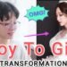 Boy trying on Wedding Dress | Boy to Girl Transformation 💅👸💞 #makeup #weddingdress #crossdresser