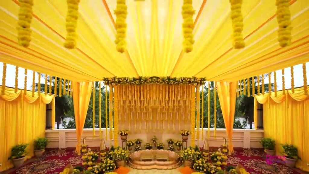 Stunning Yellow Themed Haldi Decoration | House Decor | Haldi at Home | Intimate Wedding | Chennai