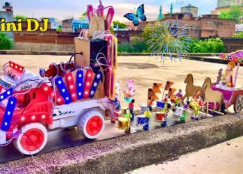 DIY Mini Baraat Wedding DJ Truck Setup | Mini DJ Wedding Tractor Decoration at Home