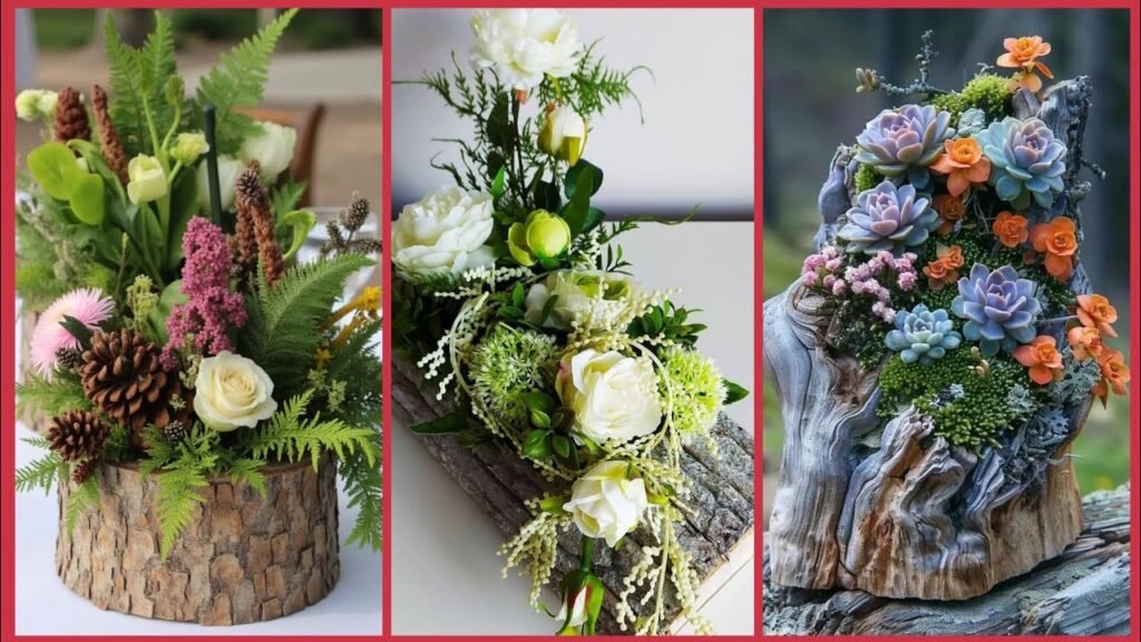 Beautiful Floral Summer Wedding Centerpieces/Woodland Table Decor Ideas