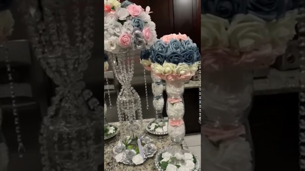 DIY table wedding centerpiece