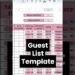 Guest List Template Google Sheet – Wedding Guest, Event Planning, Party Guests Spreadsheet Template