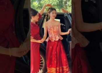 Chinese Bride’s Beautiful Wedding Dress 😍 Traditional Chinese Wedding Outfit #wedding #chinesedrama