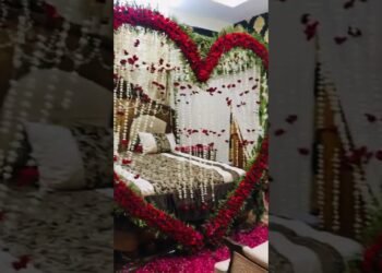 Heart Design Wedding Room Decoration |Bridal Room Decor |#heartdesigns #wedding #room #decoration