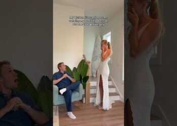 I got my Husband’s response to me in my wedding dress ❤️