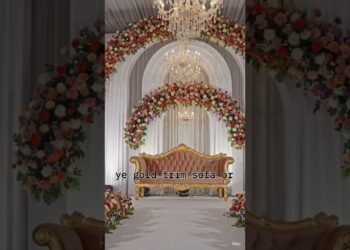 👑 Luxury Wedding Stage Design#weddingdecoration #wedding #weddingroom