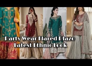 Party Wear Designer Flared Plazo Designs Ideas ✨️👗l Recent Dress Design 2026 | Wedding Dress  Designs l
