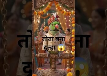 Cute Parrot in Royal Wedding Dress 💖#mhacommunity
