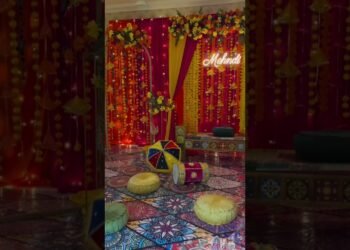 VIP Mehndi Stage Decoration | Elegant & Premium Design #wedding #mehndidecor #decoration #haldidecor