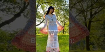 Walmart yarn wedding dress 🫶 Just dropped the pattern on Etsy!