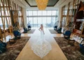 Wedding reception table setting at a Los Cabos all-inclusive resort